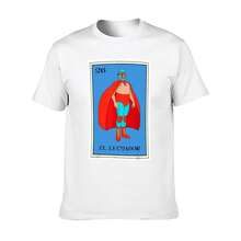 El Lucha Libre Loteria Mexican Wrestling T-Shirt – Unisex Tee, Black Casual Summer Shirt With White Lettering, Perfect Gift For Women & Men, Loose Fit, Machine Washable, Relaxed Round Neck Design - 白色 - 查看 3