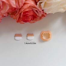 1Pc/10Pcs Mini Hình Lá/Hạt phỉ/Nấm/Bí ngô/Lá phong Khuôn cắt đất sét polyme để làm khuyên tai DIY - Màu be - Xem 7