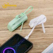 Winsway 5000mAh Portable Capsule Power Bank With Built-In Type-C Dual Interface And Mobile Phone Holder, Can Be Taken On Board. The Design Is Compact And Easy To Carry. Suitable For Summer Holiday Outdoor Travel/Camping And Emergency Backup Mobile Power Supply Gifts For Family, Friends, Birthday Portable Charger - White - View 3