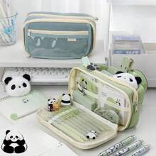 1 astuccio portamatite a forma di panda, ad alto valore cromatico, grande capacità, scatola multifunzionale per cancelleria (adatto per studenti di scuola primaria e secondaria), astuccio portamatite, zaino scolastico, forniture scolastiche, ritorno a scuola