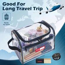 Rough Eugh Clear Makeup Toiletry Bag Cosmetic Anizer Large Medicine Pouch With Zipper For Women Travel Accories Entials Pouch Toiletries Airport-0029 - 如圖 - 查看 2