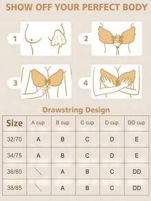 2 对粘性胸罩，露背无肩带胸罩聚拢，粘性隐形提升胸罩，婚礼聚拢胸罩，适合露背无钢圈晚礼服 - 彩色 - 查看 8