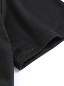 Camiseta casual de verano para adultos con cuello redondo, 100% tela de punto de poliéster, con estampado de letras retorcidas, elástica, unisex- "No intentes entenderme"