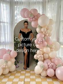 Personalized Spandex Arch Cover - Custom Arch Backdrop Cover Fit Round Top Backdrop Frame Stand, Arch Backdrop Cover For Birthday, Theme Party, Wedding,Multiple Size Options ,Forever Love - Multicolor - View 7
