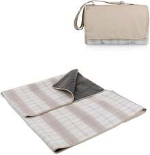 Manta de Picnic de la Marca Time para Exteriores, Manta de Picnic, Manta de Playa, Manta de Camping - multicolor/fantasía (Neutral Plaid) - Ver 12