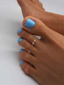 S925 纯银脚环 18K 白金镀复古双锆可调节夏季海滩脚饰品趾环适合女士女孩日常佩戴