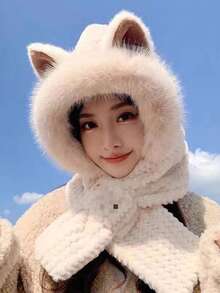 Gorro de lana tipo Fair Isle acogedor para mujer: sombrero de invierno cálido y elegante con protección para las orejas, perfecto para otoño e invierno - se puede usar como bolso - Multicolor - Ver 4