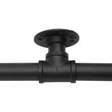 SENDERPICK Wall-Mount Staircase Grab Galvanized Iron Stair Handrail Hand Rail 12FT Banister - Black - View 5