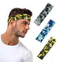 3条装男士纯色运动头带，弹性简约跑步健身吸汗带，防滑户外发带，黑/白/灰可选，适用于健身房、男士度假、足球运动等场合，亦可作为足球头带、男士配饰、男士头部配件、棒球配件、男士头带或礼物。 - 彩色 - 查看 5