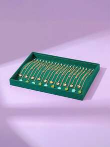 1pc Necklace Display Tray With 20 Hooks, Necklace And Pendant Jewelry Display Box, Jewelry Display Tray, Jewelry Drawer Organizer, Stackable Jewelry Storage Box, Necklace, Pendant Display Box Jewelry Display Box For Women And Girls, Storage Organizer, Travel Box, Back To School Summer, Jewelry And Decor, Ideal Christmas Gift, Valentine's Day Gift For Women Storage Organizer Travel Essentials Back To School Dormitory Storage - Multicolor - View 22