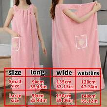 1pc Women Quick Drying Towel Bath Robe, Thick Strap Wearable Bathrobe With Floral Pattern, Absorbent Towel Cloth Suitable For Home Bathroom And Sauna Back To School For Beauty Salon Home Bathroom