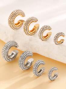 4/8pcs Chunky Ear Cuff For Women Non Piercing Jewelry Set Personalized Rock Punk Ear Clip On Earrings