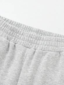 Balabala Boys Outfit Set 2025 Long Sleeve Two Pieces Casual Everyday Look - Light Gray - View 5