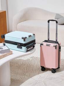 Lightweight Vertical Trolley Suitcase, Students College Business Travel Luggage With Wheels, Scratch-Resistant Password Lock, Expandable Carry-On Bag For School School Accessories School Stuff