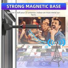 Smart Digital TV Antenna 2025 - HDTV Antenna With Super Strong Magnetic Base | Full 50 U.S. States Coverage | 360° Long-Range Reception For Local Channels - Black - View 5