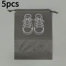 50 Peças Bolsa de Armazenamento de Sapatos de Viagem Portátil - Bolsa Transparente à prova d'água, Bolsa de Sapato Não Tecida, Organizador de Armário, Bolsa à Prova de Poeira, Bolsa Suspensa de Organização de Roupas, Para Organização e Armazenamento, Para Casa, Escritório, Escola, Acessórios de Sapatos e Botas, Material Escolar