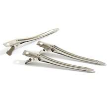 10 件专业鸭嘴分发夹 - 银色波浪夹鳄鱼皮发夹，适用于造型、剪发、烫发和染色 - 防滑扁平发夹，可精确分区 - 耐用金属美发工具，适用于沙龙、理发店和家庭使用 - 耐热防滑设计，适合返校、旅行度假必备，女士发饰