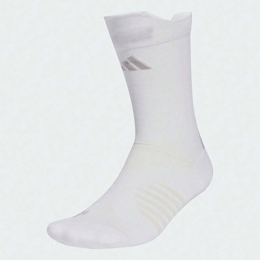 Adidas RUNxCLIMA 袜子，男女通用长袜 JN3561 - 白色 - 查看 1