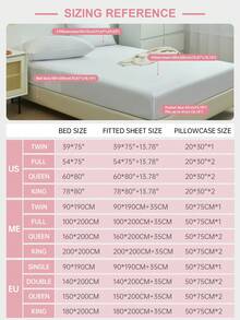 HONEYMOON 2/3件套純色床上用品套裝（2件套 = 1件床笠 + 1個枕套；3件套 = 1件床笠 + 2個枕套）－100%聚酯纖維面料床墊套，適用9-12英吋深口袋，枕套不含枕芯，柔軟透氣，抗縮水，可機洗－T F Q K尺寸適用於居家與宿舍，返校必備，Oeko-Tex認證，淺綠色 - 蔥綠色 - 查看 3