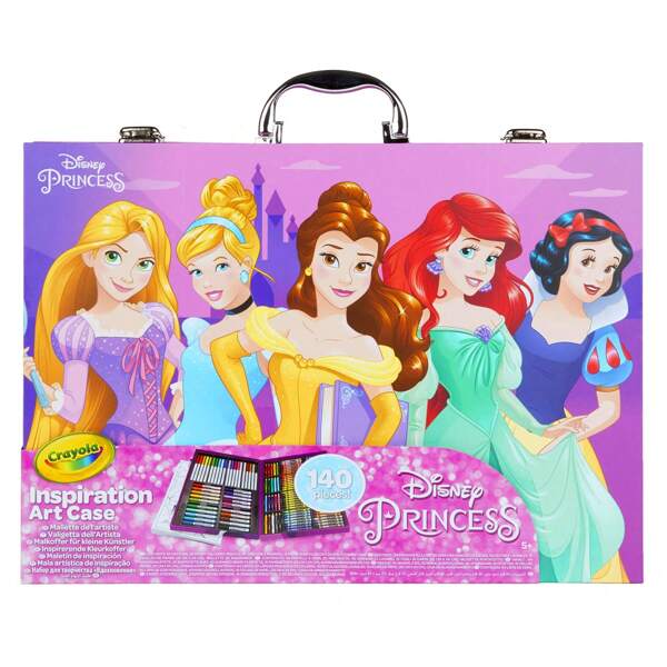 Crayola Caja de regalo del estuche de arte de inspiración de las Princesas  de Crayola, excelente para proyectos artísticos, ideal para regalos navideños