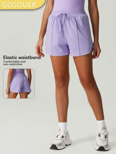 Summer Women's Drawstring Waist Slim Fit Casual Sports Short Lounge Shorts With Pockets