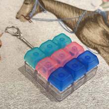 1/2/6 件键盘指尖玩具指尖点击器键盘钥匙扣减压玩具按钮缓解压力礼物成人缓解压力打发时间（随机链条款式） - 彩色 - 查看 4