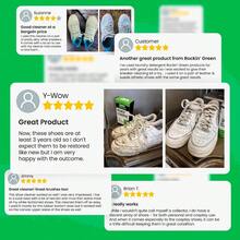Rockin'Green Shoe Cleaning Kit Shoe Cleaner Sneakers Solution With Brush Included Sneaker Cleaner Kit Safe For Mesh Nubuck Leather Suede Deep Refresh Care Kit 8.8fl Oz - 如圖 - 查看 7