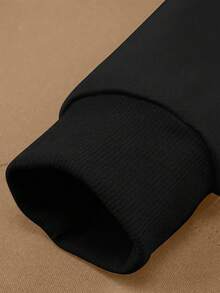 男士基础休闲夹克，秋冬新款，时尚简约插肩袖撞色设计，卡其色/黑色，拉链连帽长袖运动服，适合户外步行和跑步 - 卡其色 - 查看 8