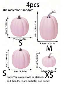 7pcs/4pcs/3pcs/1pc Artificial Pumpkins, Pumpkin Decorations, Halloween Fall Autumn Decor, Assorted Faux Rustic Decorative Pumpkins Pumpkins Foam Pumpkins,Fake Pumpkin, For Thanksgiving Table Centerpiece Mantle Kitchen Wedding Friends Giving Party Home Decor Best Gifts Birthday Fall Decor - Pink - View 10