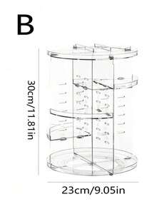 1 Piece 360° Rotating Large Capacity Makeup Organizer, Ultimate Skin Care And Cosmetic Display Case With Brush Holder And Perfume Tray, Multi-Functional Swivel Shelf Perfect For Holiday Gifting, Vanity And Bathroom Countertop Organization, Ideal For Christmas, Thanksgiving, New Year, And Valentine's Day, Enhance Your Beauty Routine With Stylish And Practical Storage Solutions - Clear - View 10