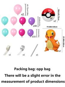 pokemon Pokemon Pikachu Arch Balloon Theme Set, Birthday Theme Balloon Set, Party Event Decoration, Wedding Birthday Decoration, Wedding Ceremony Decoration, Balloon Chain, Party Supplies, Party Balloons Christmas, Halloween, Festival Supplies, Festival Decorations, Thanksgiving, Back-To-School Season, Autumn And Winter