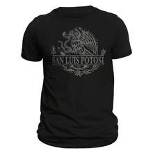 Camiseta con emblema de águila de San Luis Potosí, México, talla grande popular - Negro - Ver 1