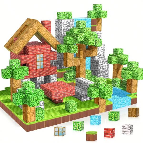 Blocos Magnéticos Brinquedos de Construção para Crianças, Brinquedo de Construção com Ímã MagWonder Baseado em Jogos, Presente Sensorial STEM Aprimorado para Crianças no Natal e Aniversário