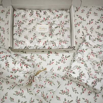 15/30/60 Sheets Holly Tree Pattern Tissue Paper, 50*35cm, Thin Paper Suitable For Gift Packaging, Clothing Moisture Proof, Wine Packaging, Gift Box Filler, Fragile Protection, Decoration For Birthday, Valentine's Day, Christmas Gifts