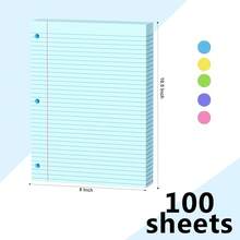 White Loose Leaf Paper 130 Sheets Filler Paper 8 * 10.5 College Ruled 3-Hole Punched 3-Ring Binders Notebook Lined 8 X 10.5 - 藍色 2 件裝 - 查看 2
