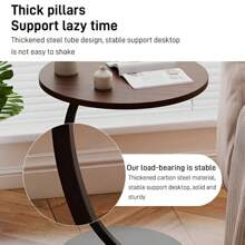 Living Room Round Anti-Collision Corner Coffee Table,Sturdy Metal Frame, Easy To Assemble,Suitable For Living Rooms, Dining Rooms, Bedrooms, And Courtyards