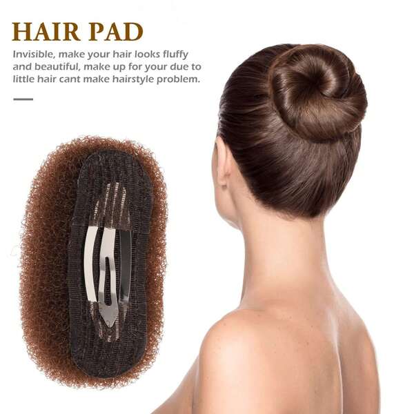 3pcs Invisible Hair Volumizing Clips, Women Hair Puff Pads, Hair Styling Accessories, Breathable BB Clips, Hair Thickening Pads, Essential For Back To School And Travel, Women Hair Accessories