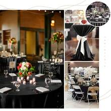 FXKS 8 Pack Round Tablecloth 120 "Round Polyester Tablecloth With Washable Fabric Stains And Anti-Wrinkle Tablecloth Round Table Clothing, Weddings, Banquets, Receptions, Dining