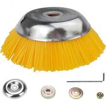 8 Inch Nylon Brushcutter Strimmer Brush Head For Moss And Path  Removal - one-size - View 3