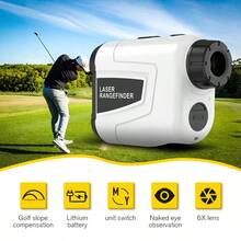 Golf Rangefinder With Slope -1200 Yards Laser Rangefinder Golf For Hunting, High-Precision Flag Pole Locking Vibration,6X Magnification, USB Type-C Rechargeable Rangefinders - LA12 - View 3