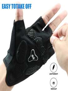 1 Pair Bike Gloves Cycling Gloves Biking Gloves Bicycle Gloves For Men Women With Anti-Slip Shock-Absorbing Pad,Light Weight Half Finger Gloves For Cycling Workout Training Outdoor