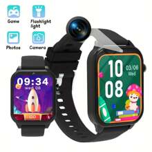 Kinder Smartwatch mit Kamera, Fotoalbum, Video, 18 eingebaute Spiele, Taschenrechner, Kalender, LED Beleuchtung, perfektes Feriengeschenk für Kinder!
