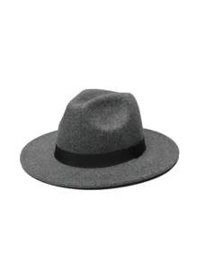 1pc Women's Solid Color Woven Band Retro British Style Cloche Hat, Autumn/Winter