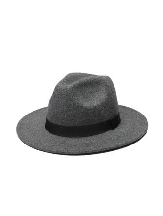 1 pieza Sombrero de campana de estilo retro británico de unicolor con banda tejida, para otoño/invierno