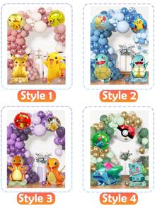 pokemon Pokemon Pikachu Arch Balloon Theme Set, Birthday Theme Balloon Set, Party Event Decoration, Wedding Birthday Decoration, Wedding Ceremony Decoration, Balloon Chain, Party Supplies, Party Balloons Christmas, Halloween, Festival Supplies, Festival Decorations, Thanksgiving, Back-To-School Season, Autumn And Winter