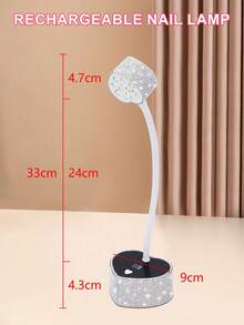 带智能传感器的 UV LED 美甲灯、便携式可充电迷你免提 UV 灯、可旋转无绳美甲烘干机、速干凝胶指甲油固化灯、鹅颈发光固化灯，适合家庭和沙龙使用 - 彩色 - 查看 8
