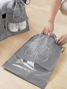 50 Peças Bolsa de Armazenamento de Sapatos de Viagem Portátil - Bolsa Transparente à prova d'água, Bolsa de Sapato Não Tecida, Organizador de Armário, Bolsa à Prova de Poeira, Bolsa Suspensa de Organização de Roupas, Para Organização e Armazenamento, Para Casa, Escritório, Escola, Acessórios de Sapatos e Botas, Material Escolar