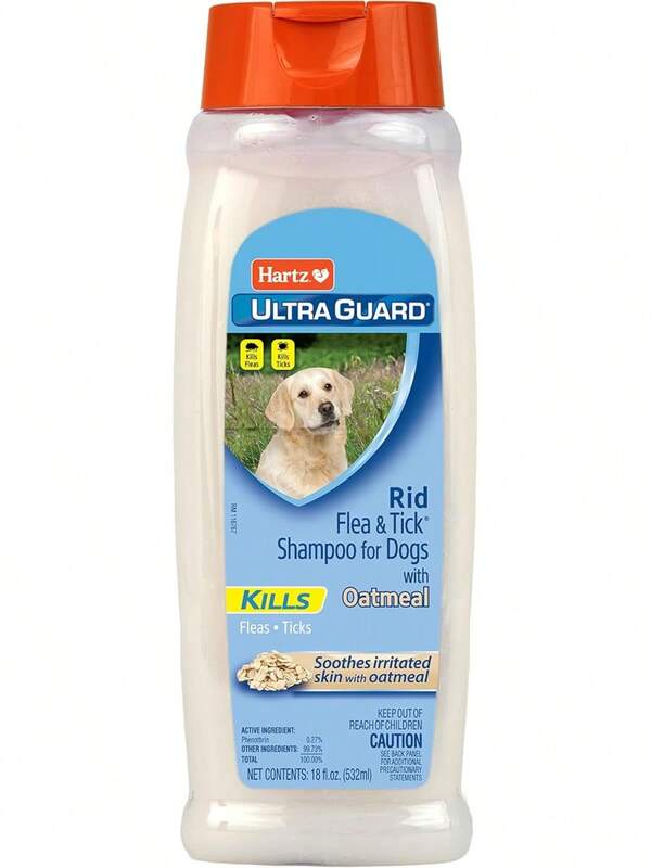 Hartz UltraGuard Rid Flea & Tick Oatmeal Dog Shampoo, 18 Oz Bottle