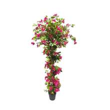 Artificial Bougainvillea Tree, 185 Cm Artificial Flowering Tree, Artificial Flowering Plants In Plastic Pot, Large Artificial Tree With Flowers For Home, Office, Garden And Porch Decoration - 185厘米 - 查看 4