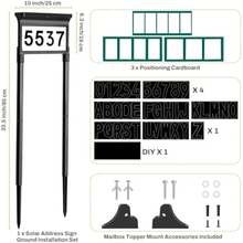Solar Address Signs For Yard, Dual-Sided Illumination Solar House Numbers For O - 1 - View 3